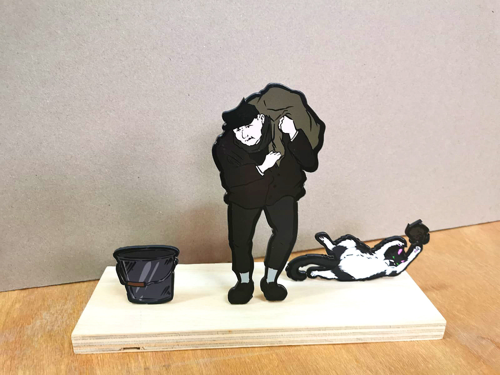 Pruebas de montaje de personajes estilo 2D para escenas del barco.