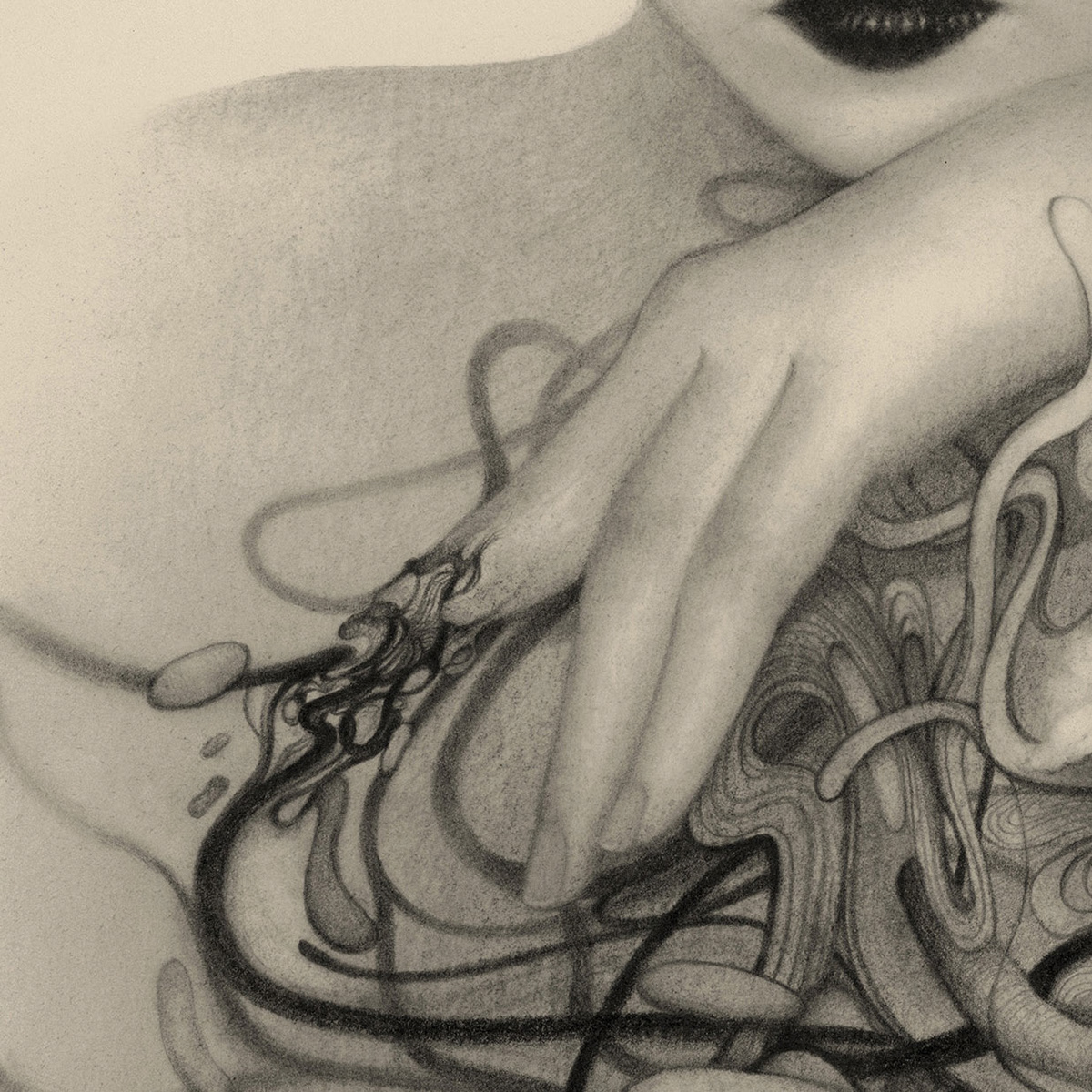 "Entropy" graphite pencil on Stonehenge Cream Colored paper. 9 x 12 inches. 2020