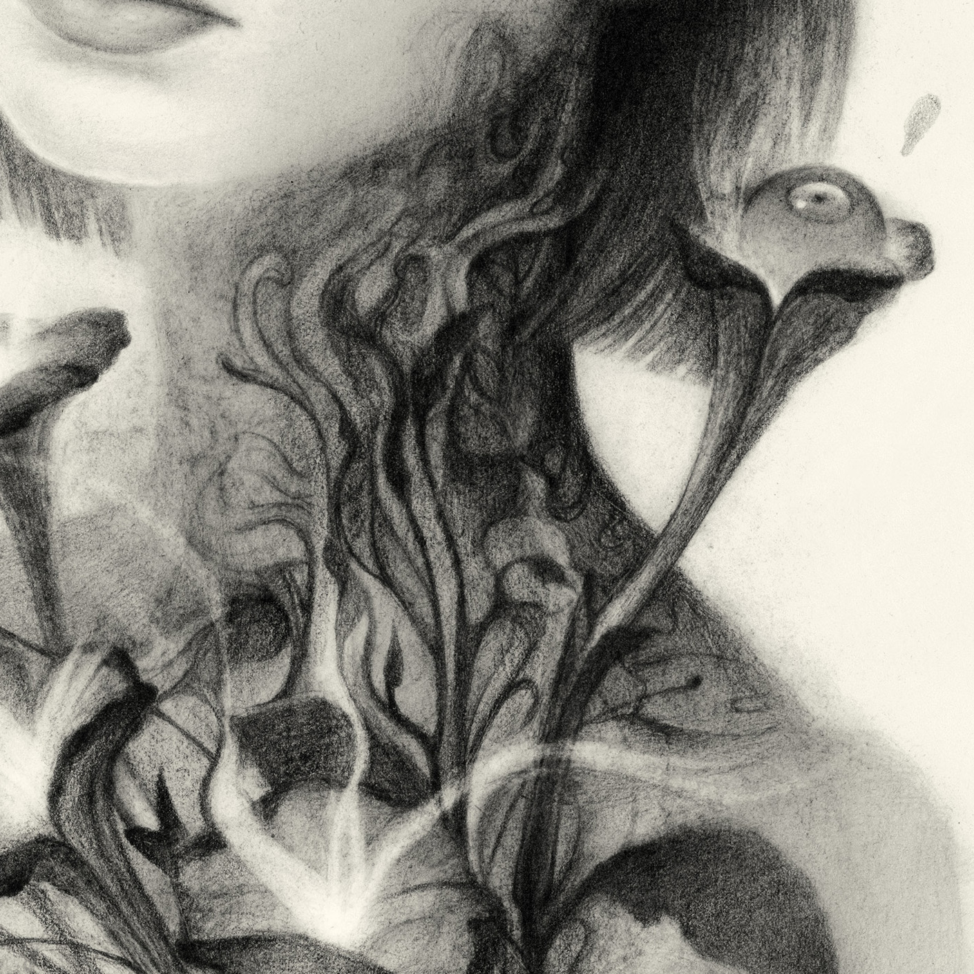 "Prospect" graphite pencil on Stonehenge Cream colored paper. 9 x 12 inches. 2019