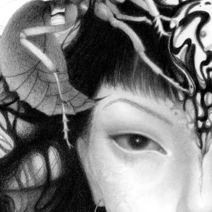 "QUEEN" graphite pencil on Bristol paper. 8 x 8 inches. 2020