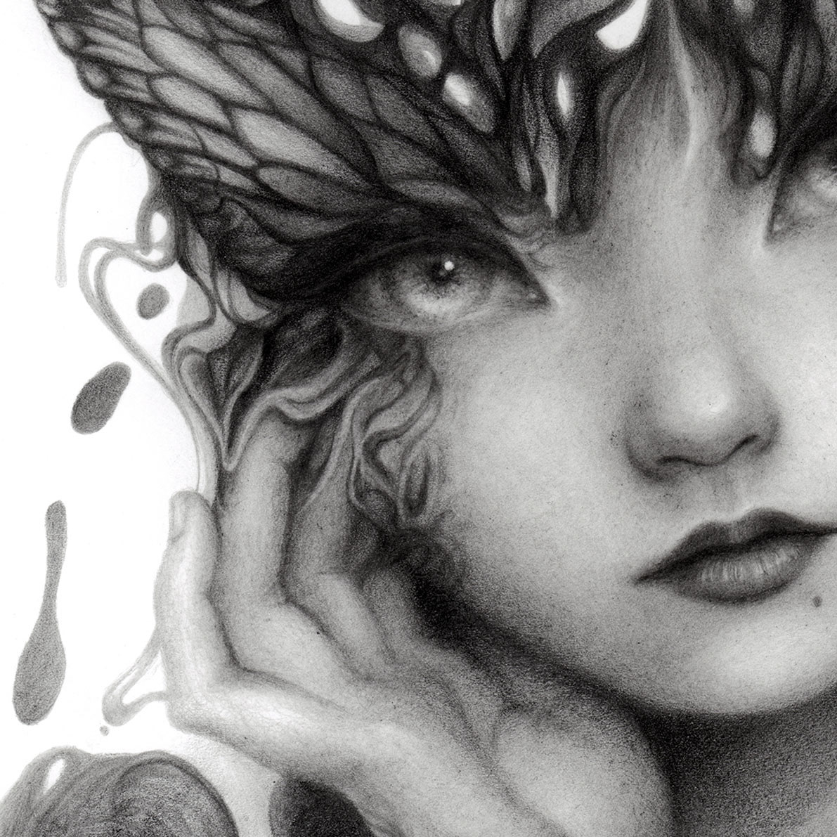 "The Emerge" graphite pencil on Bristol paper. 11 x 14 inches. 2019