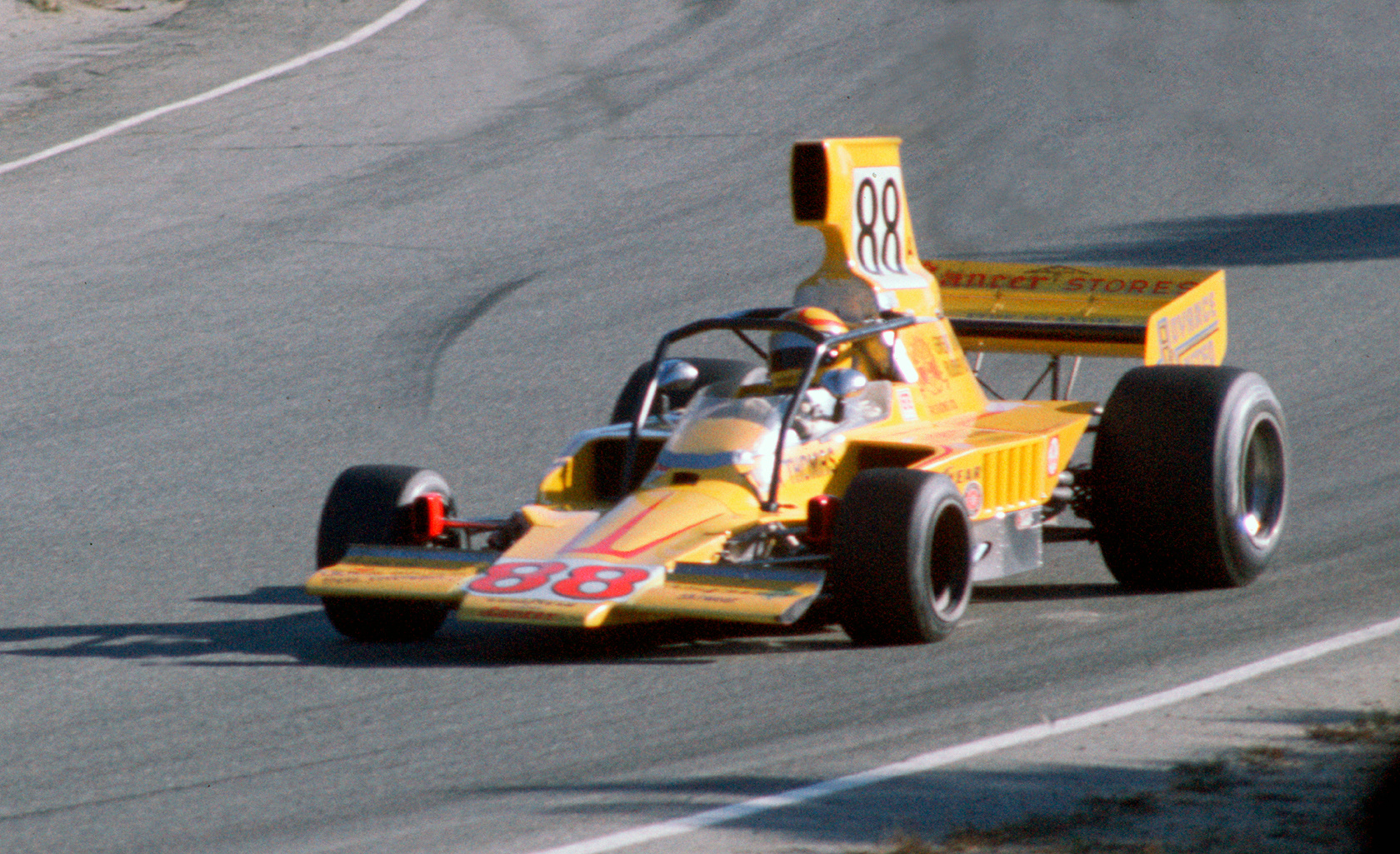 Tuck Thomas in Lola at Laguna Seca