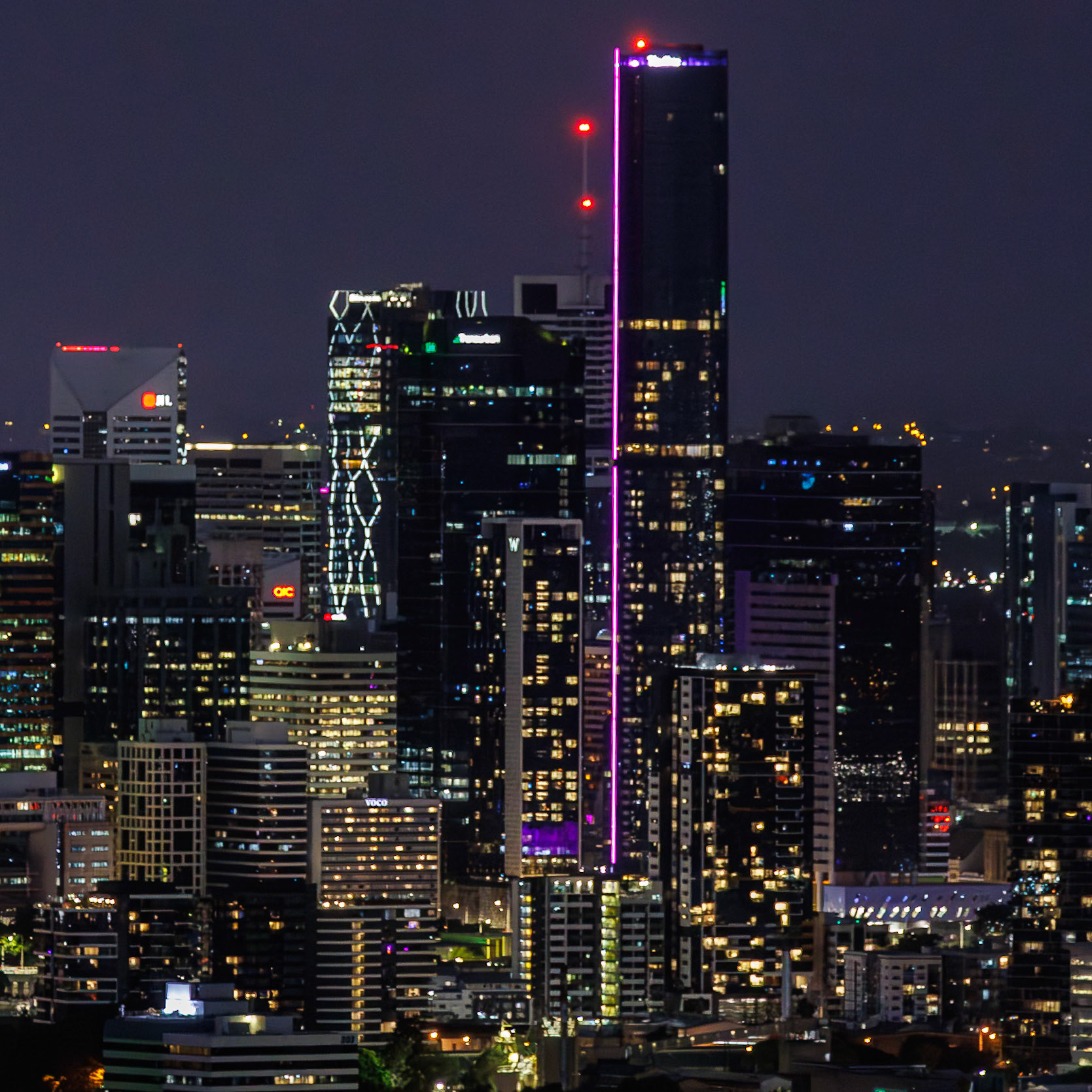 Brisbane skyline at night