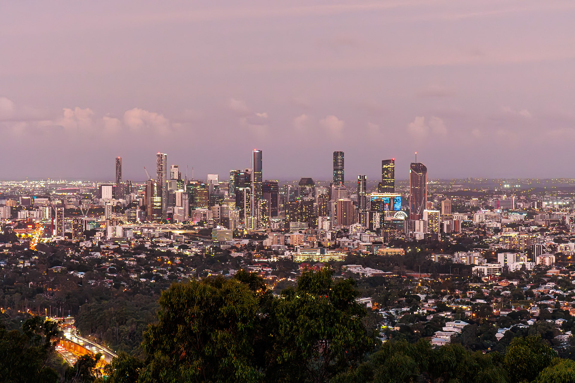 Brisbane CBD from Mt. Coot-tha
