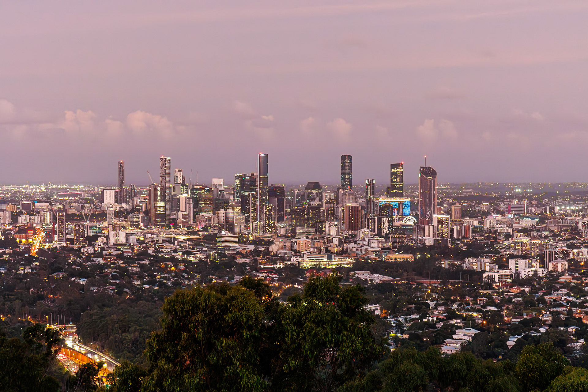 Brisbane CBD from Mt. Coot-tha