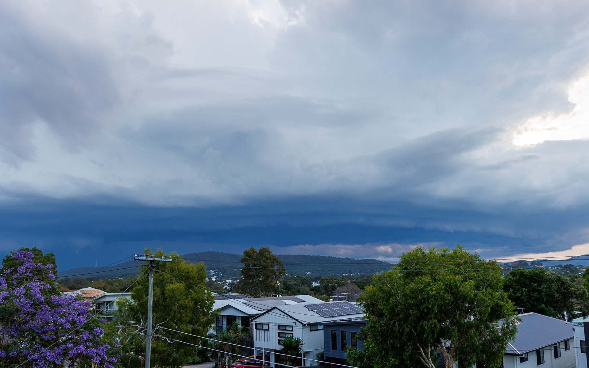 Storm building over Brisbane