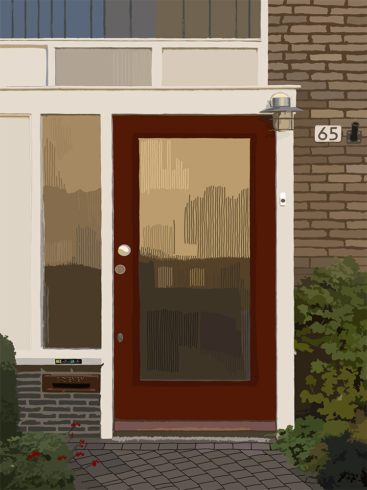043. Saffierlaan 65; Vector Art = iPad kunst/tekening van Ruud van den Berg aka Domstad Rudie