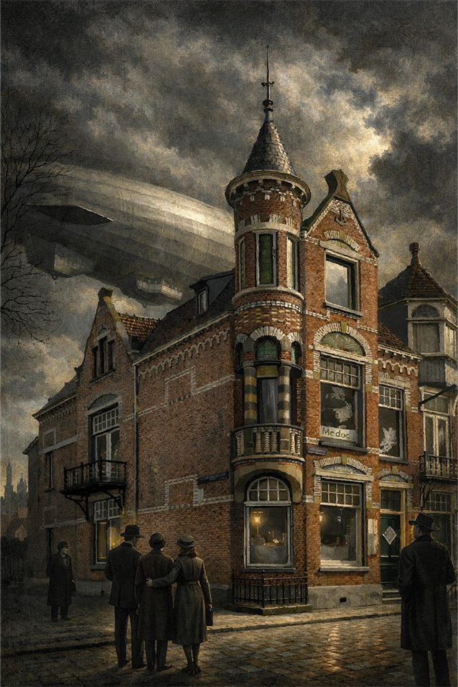 De Stilte onder het Luchtschip, een Digitaal kunstwerk van Ruud van den Berg aka Domstad Rudie