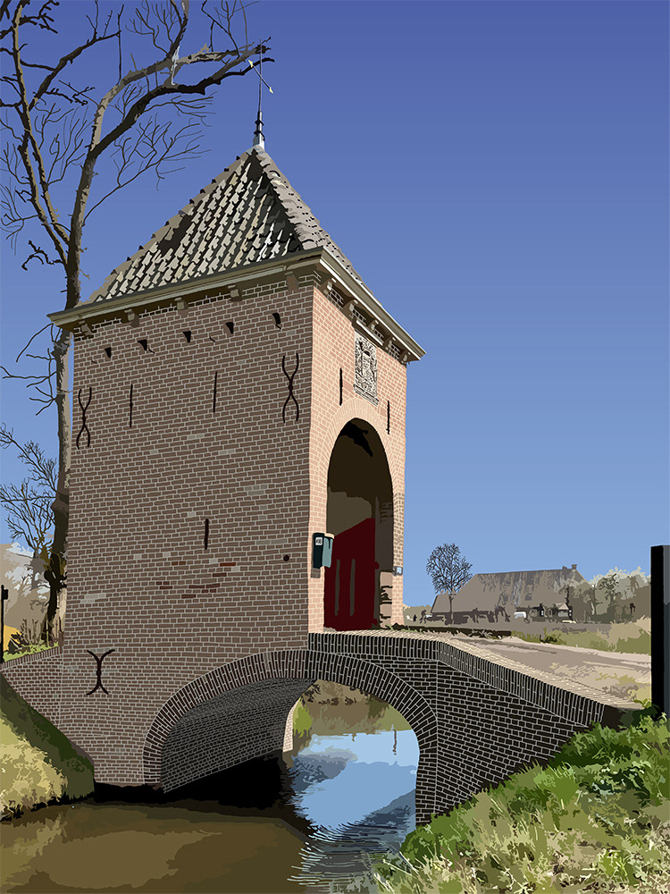 087. Poort van Groenesteyn; Vector Art = iPad kunst/tekening van Ruud van den Berg aka Domstad Rudie