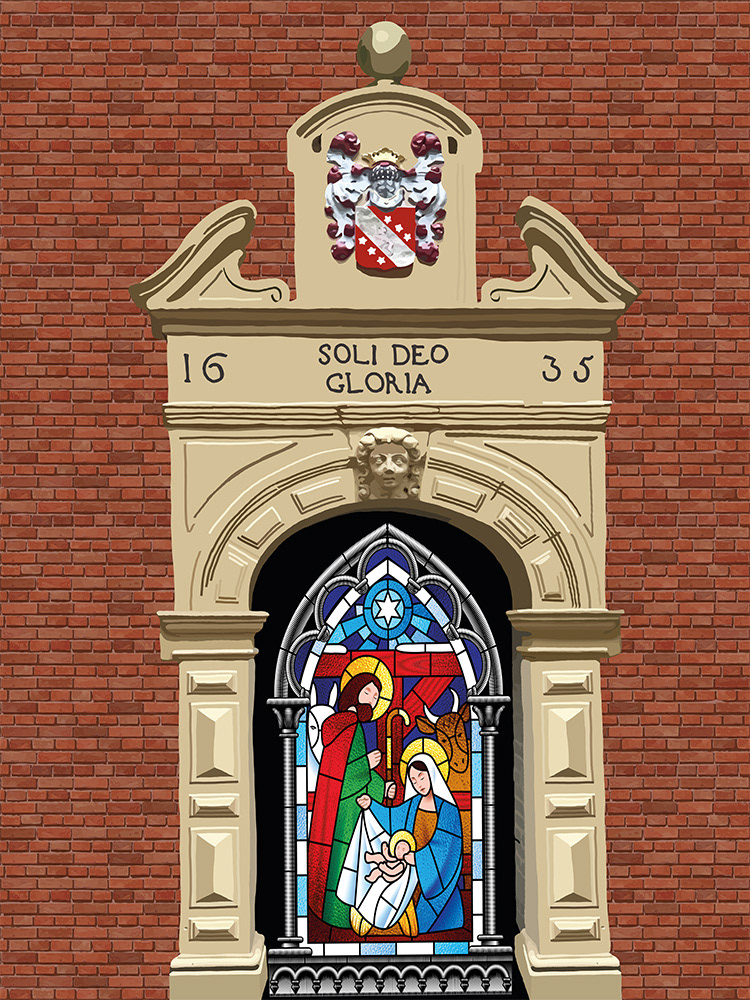 190. Soli Deo gloria; Schilderij van Ruud van den Berg aka Domstad Rudie