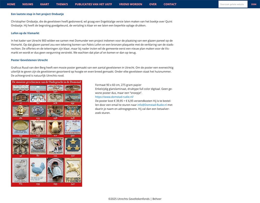 poster van domstad Rudie op ugtf.nl