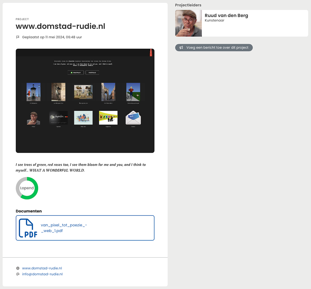 Domstad Rudie op Lunetten.nl