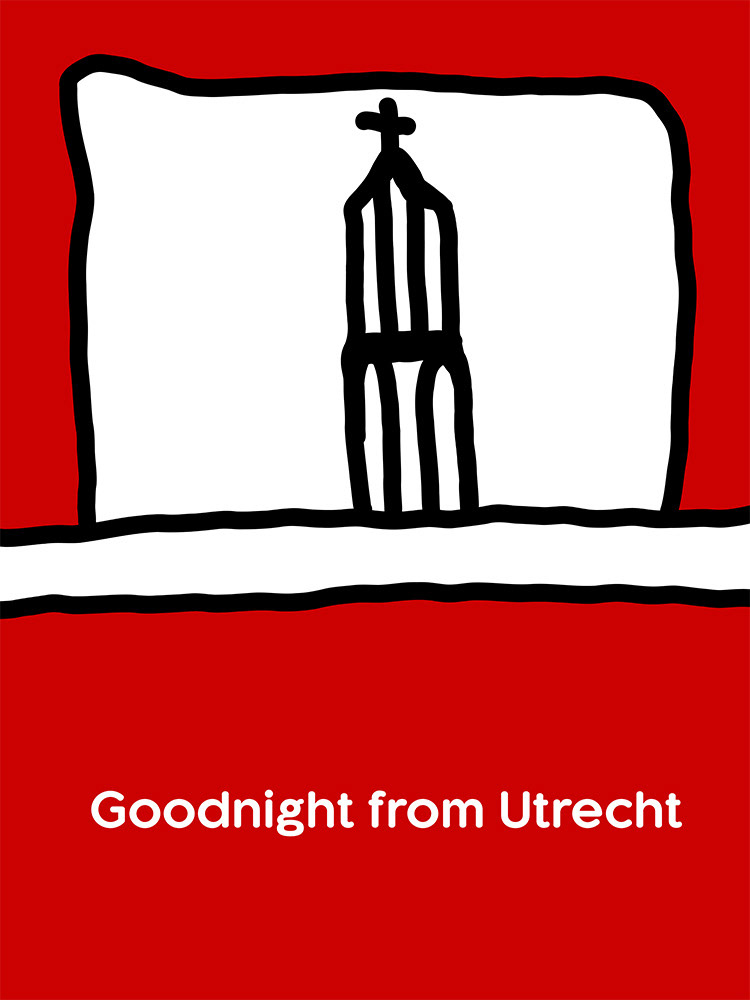 273. Goodnight from Utrecht; Digitaal kunstwerk van Ruud van den Berg aka Domstad Rudie