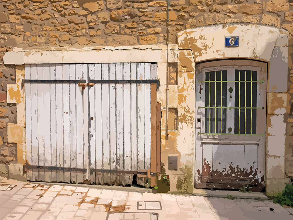 127. Sarlat-la-Canéda; Vector Art = iPad kunst/tekening van Ruud van den Berg aka Domstad Rudie