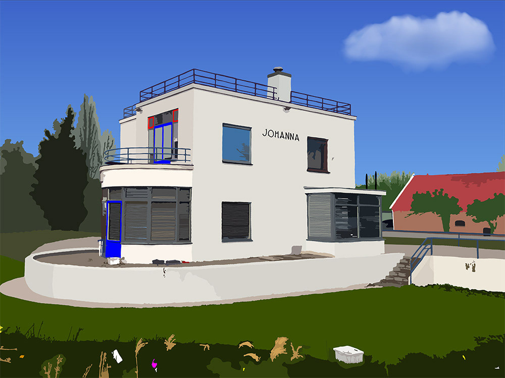 065. Villa Johanna; Vector Art = iPad kunst/tekening van Ruud van den Berg aka Domstad Rudie