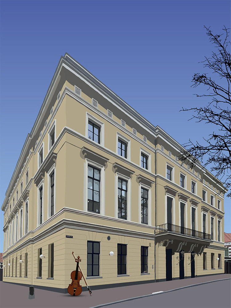 Conservatorium van Utrecht, een Digitaal kunstwerk van Ruud van den Berg aka Domstad Rudie