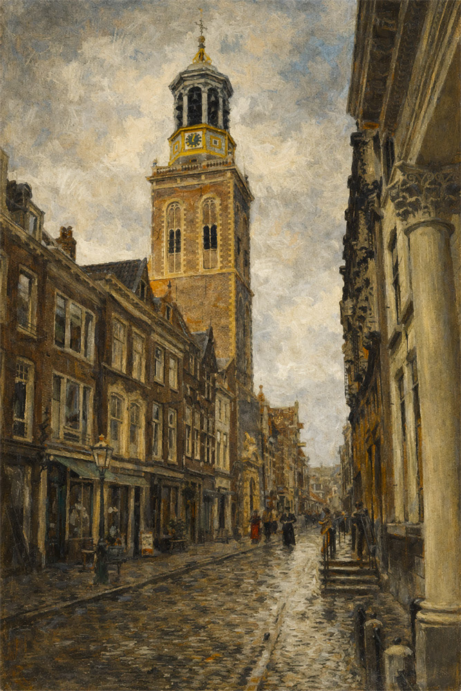 De Nieuwe Toren in Kampen, een Digitaal kunstwerk van Ruud van den Berg aka Domstad Rudie