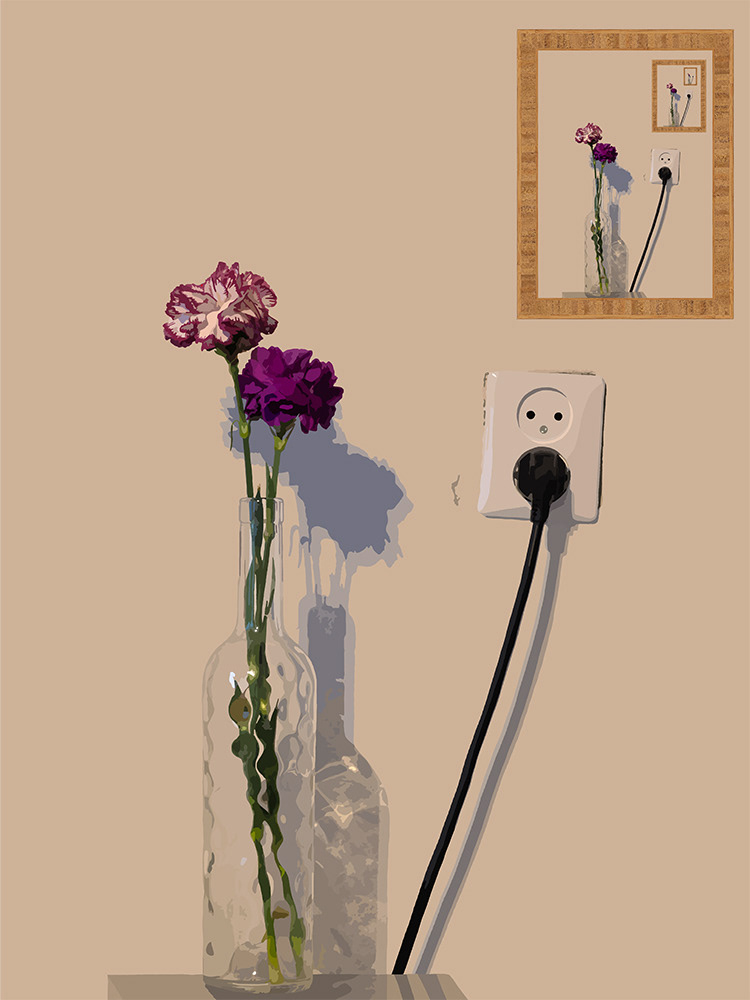 159. Droste anjers; Vector Art = iPad kunst/tekening van Ruud van den Berg aka Domstad Rudie