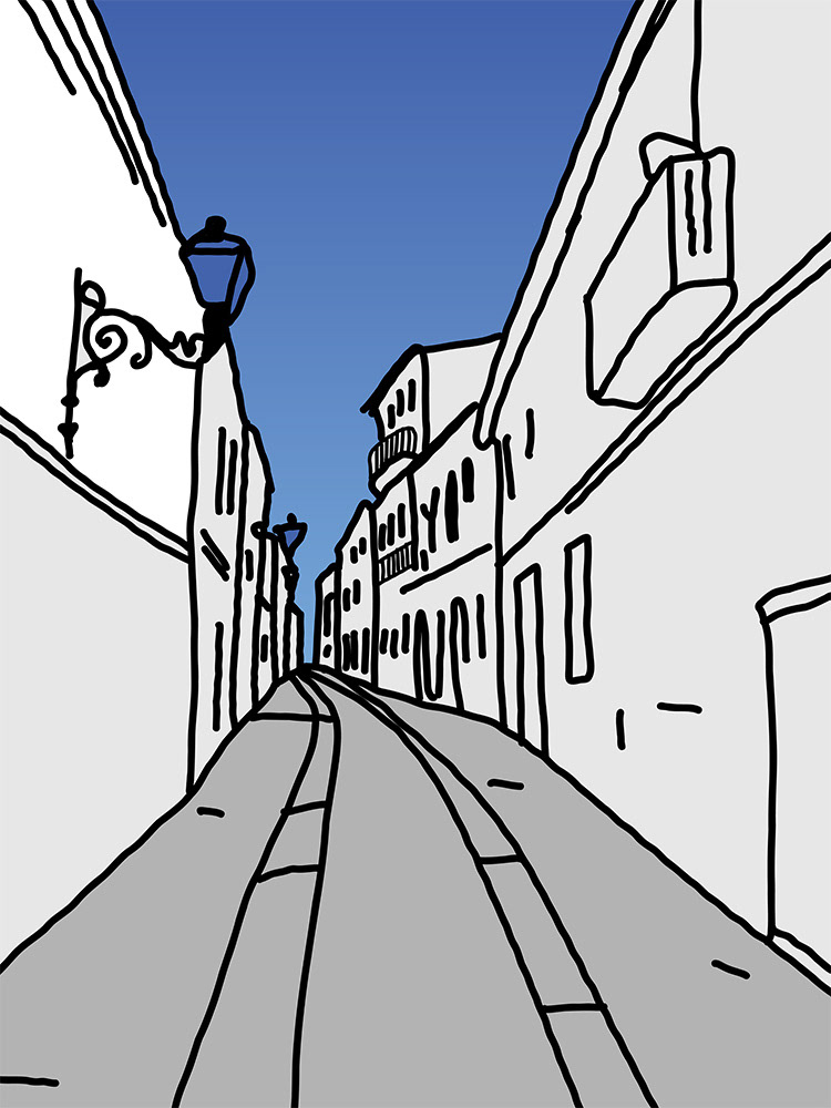 248. Carrer Alacant; Digitaal kunstwerk van Ruud van den Berg aka Domstad Rudie