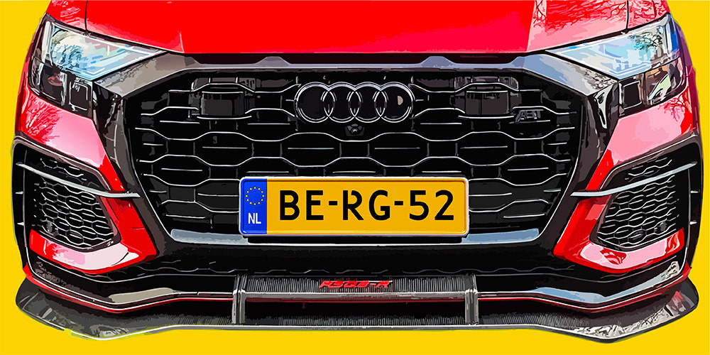 Audi RSQ8-R uit 2025, een Digitaal kunstwerk van Ruud van den Berg aka Domstad Rudie