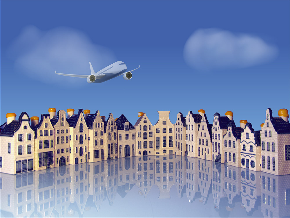 058. KLM business class; Vector Art = iPad kunst/tekening van Ruud van den Berg aka Domstad Rudie