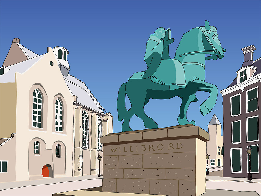 106. Willibrord; Vector Art = iPad kunst/tekening van Ruud van den Berg aka Domstad Rudie