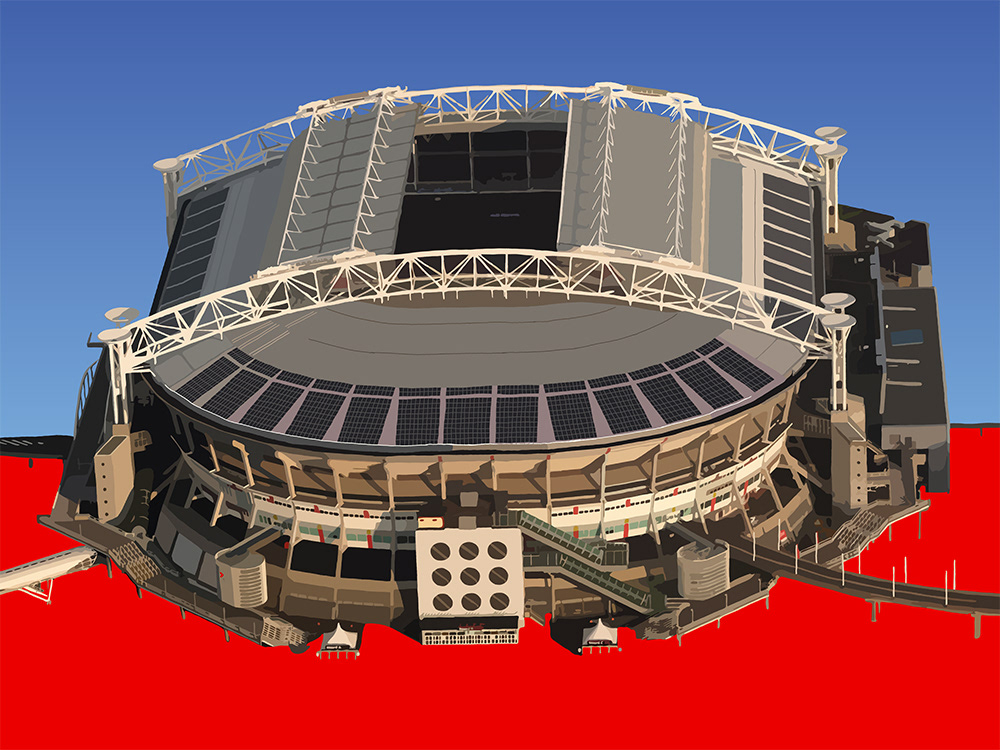 173. Amsterdam ArenA; Vector Art = iPad kunst/tekening van Ruud van den Berg aka Domstad Rudie