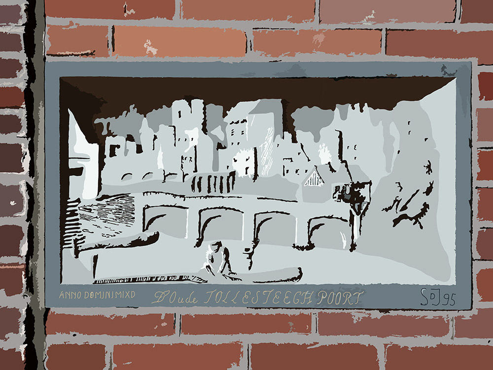 040. D' Oude Tollesteeghpoort; Vector Art = iPad kunst/tekening van Ruud van den Berg aka Domstad Rudie
