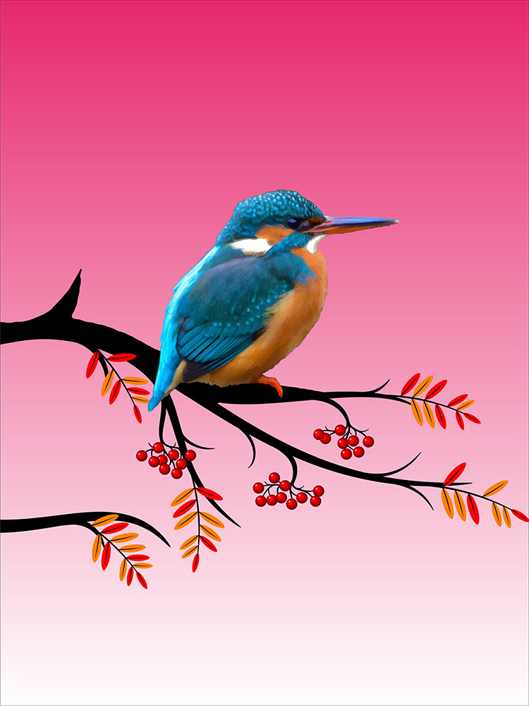 IJsvogel, een Digitaal kunstwerk van Ruud van den Berg aka Domstad Rudie