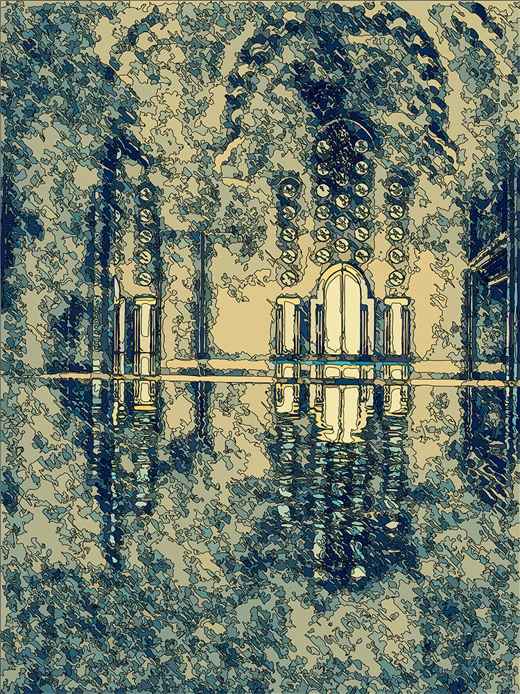 Geometrie van Devotie, een Digitaal kunstwerk van Ruud van den Berg aka Domstad Rudie