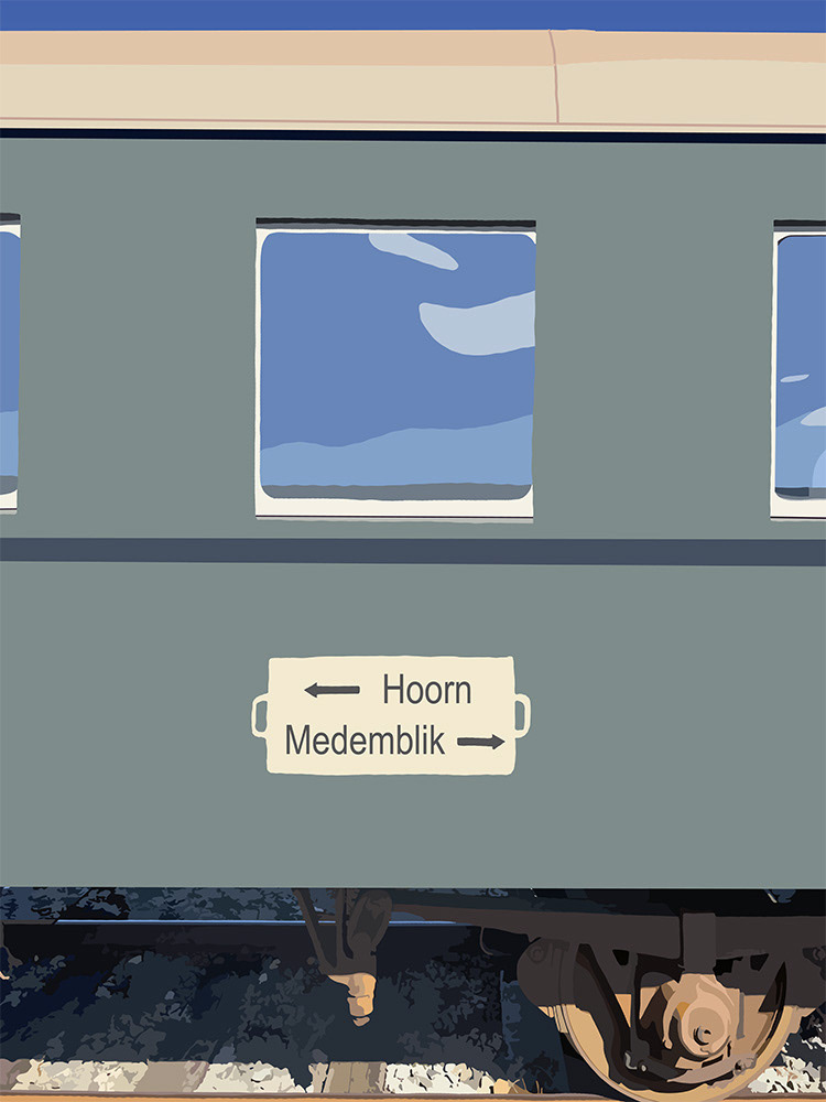 Stoomtram Medemblik, een Digitaal kunstwerk van Ruud van den Berg aka Domstad Rudie