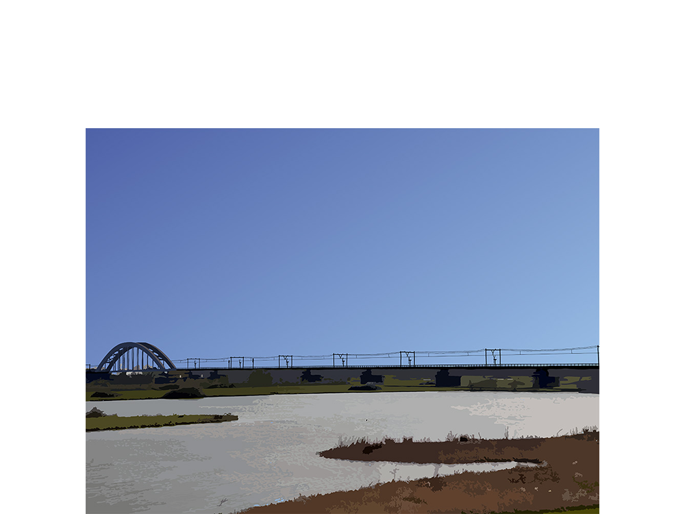 Spoorbrug bij Culemborg