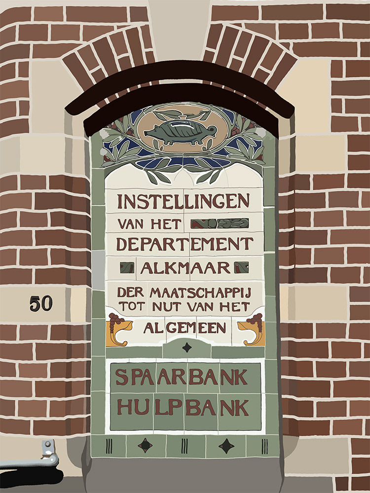 188. t Nut Alkmaar; Schilderij van Ruud van den Berg aka Domstad Rudie