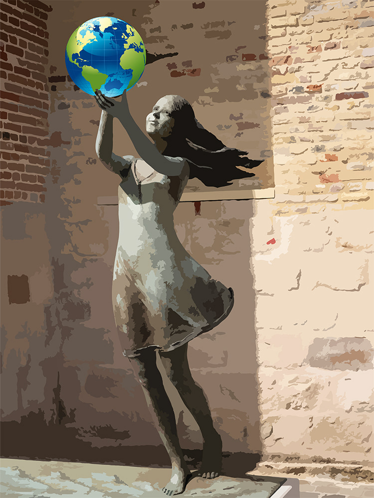 142. Les Ailes pour Voler; Vector Art = iPad kunst/tekening van Ruud van den Berg aka Domstad Rudie