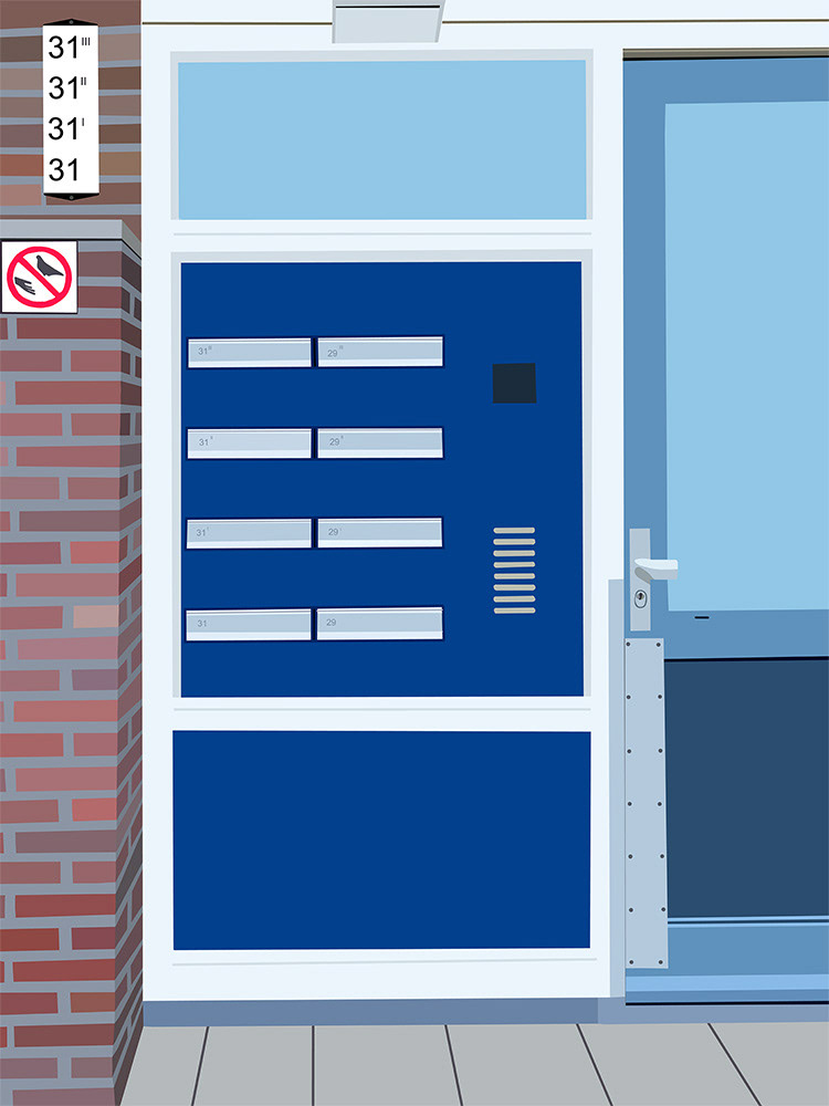 198. Rietveld, Opaalweg; Schilderij van Ruud van den Berg aka Domstad Rudie
