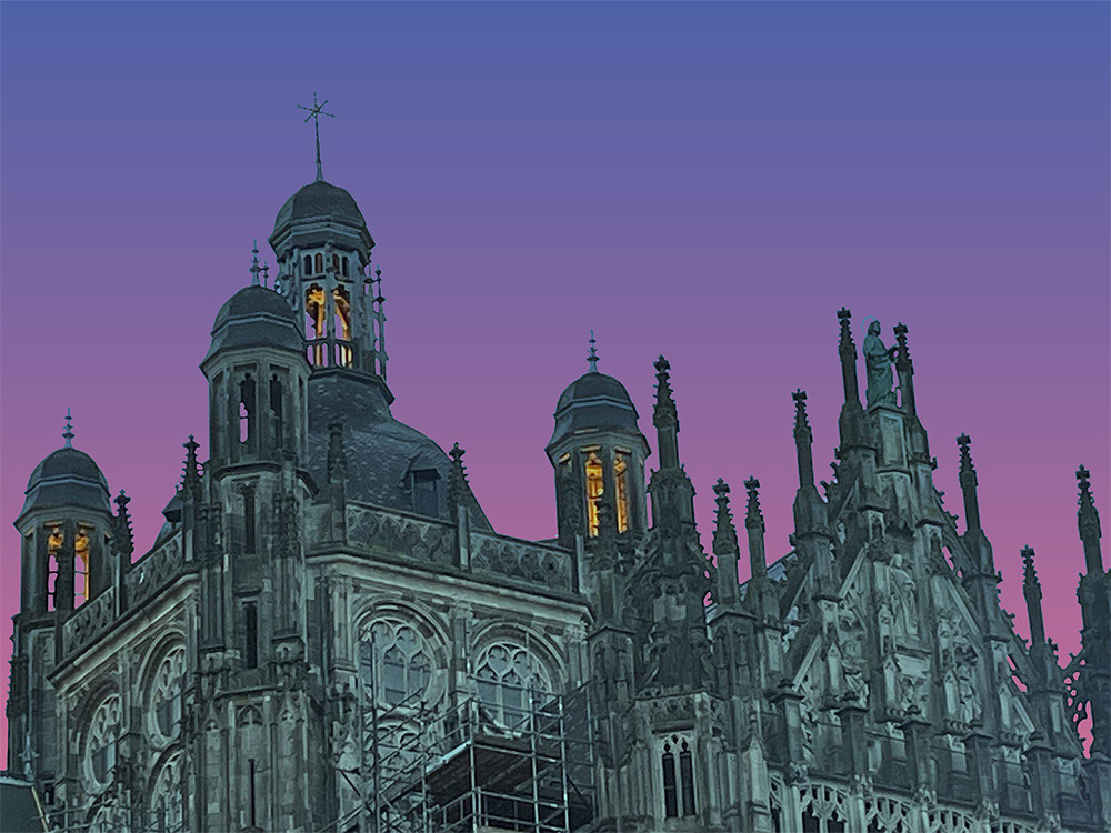 243. Sint-Janskathedraal; Digitaal kunstwerk van Ruud van den Berg aka Domstad Rudie