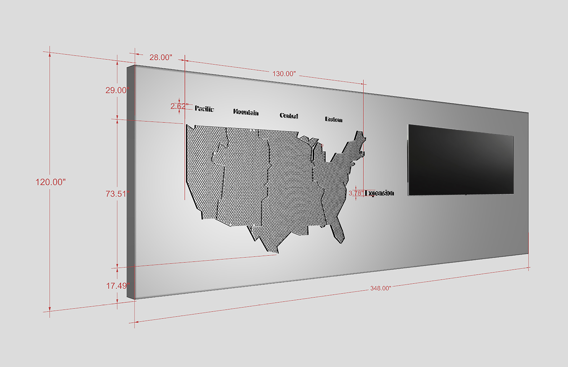 IKEA HQ | Metal Lathe U.S. Map