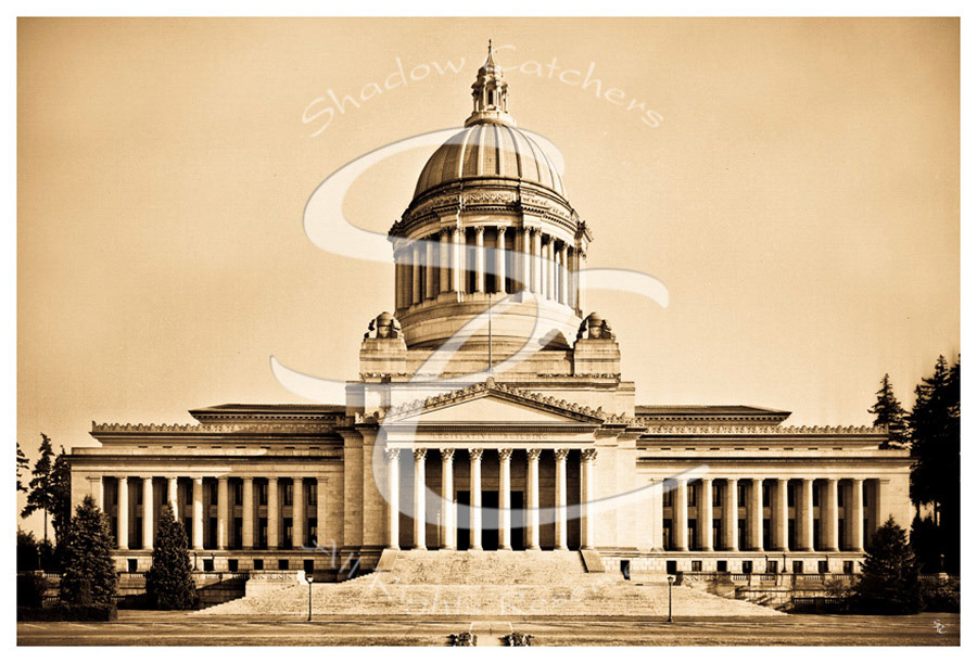 WASHINGTON STATE'S LEGISLATIVE BUILDING, 1950 (SEPIA)