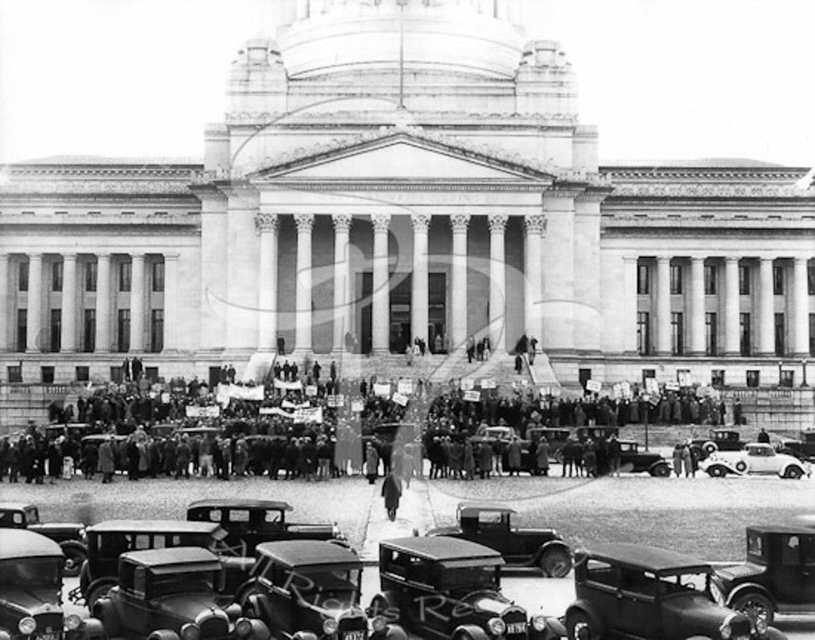 HUNGER MARCH ON THE CAPITOL, 1933