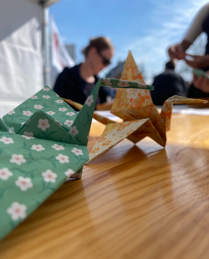Paper Cranes from the Prague Cherry Blossom Festival