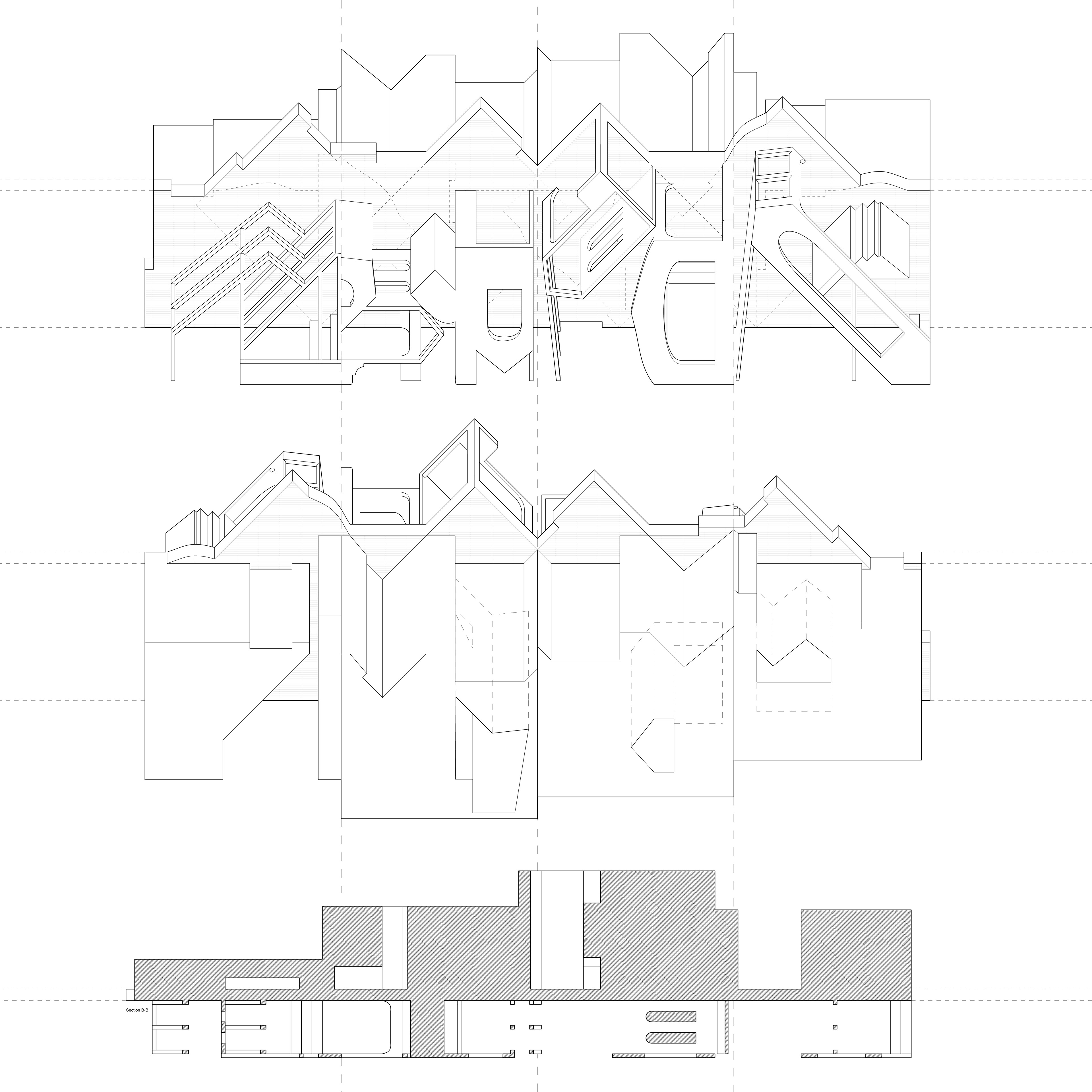 DRAWING 3: I re-analyzed the new porch I created, focusing on the new interior condition.
