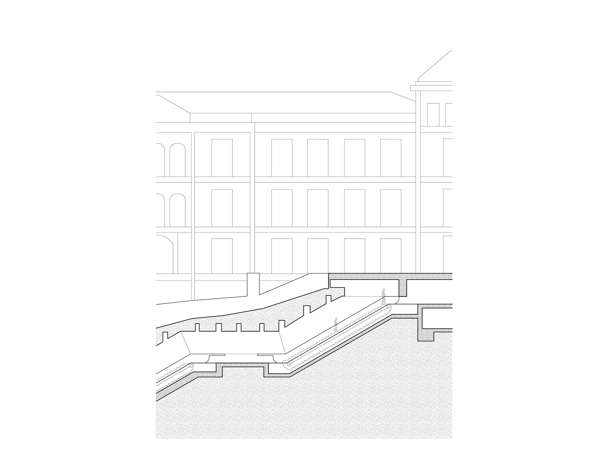 La Granja Escalators Detailed Section