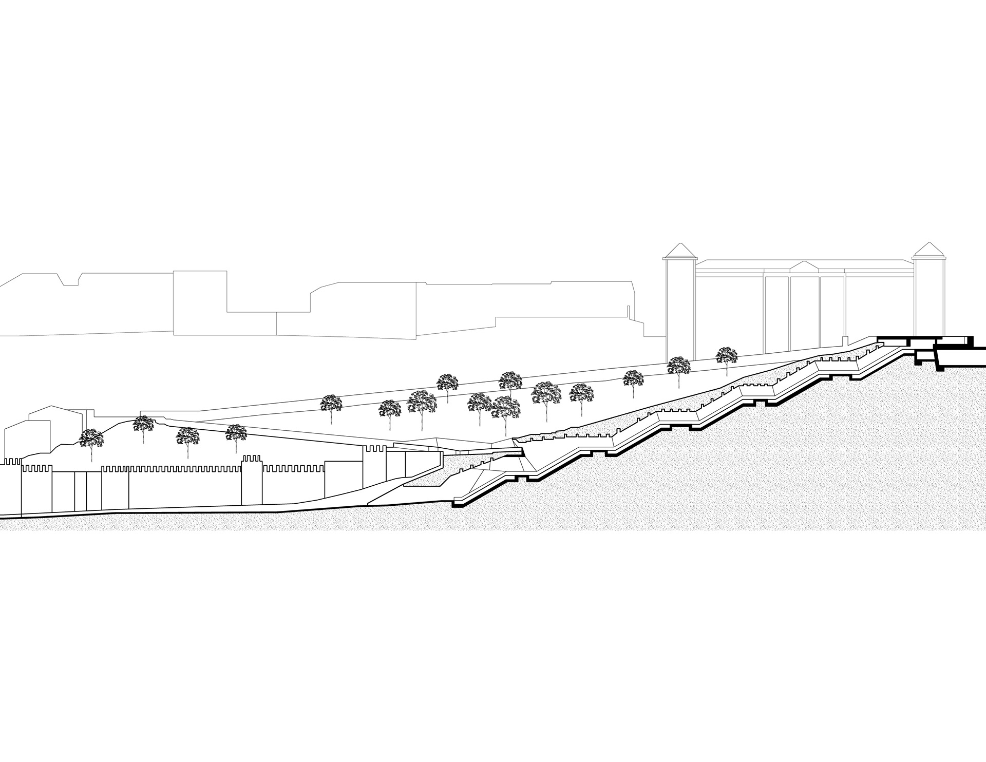 La Granja Escalators Long Section