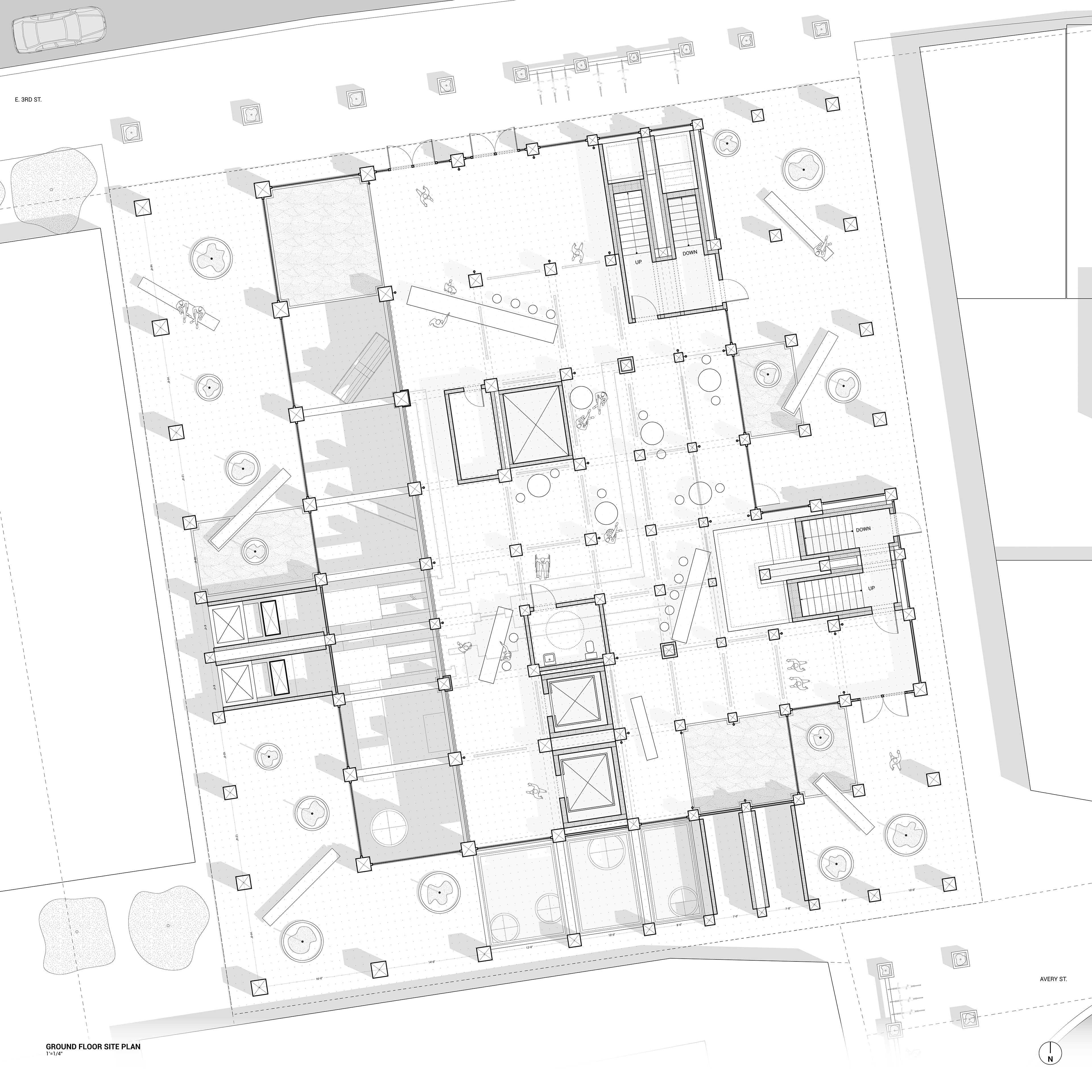 Site plan cut at the ground floor.