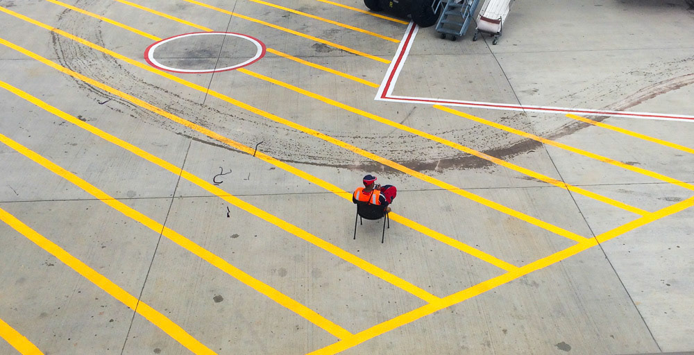 man alone 1, some airport