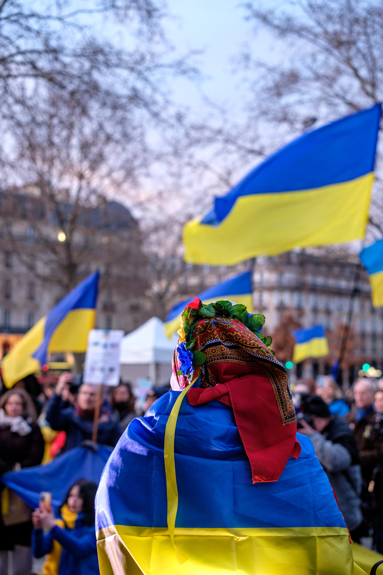 Manifestation en soutien à l'Ukraine, 25 février 2023, Paris