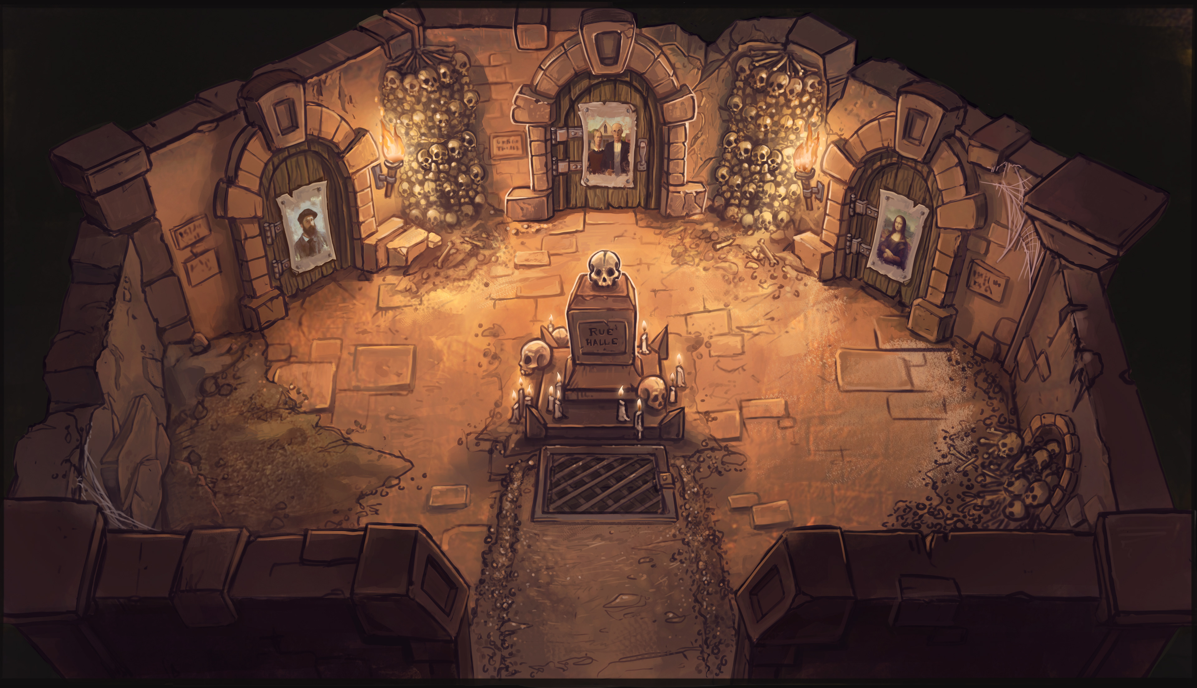 Environment concept art for minigame