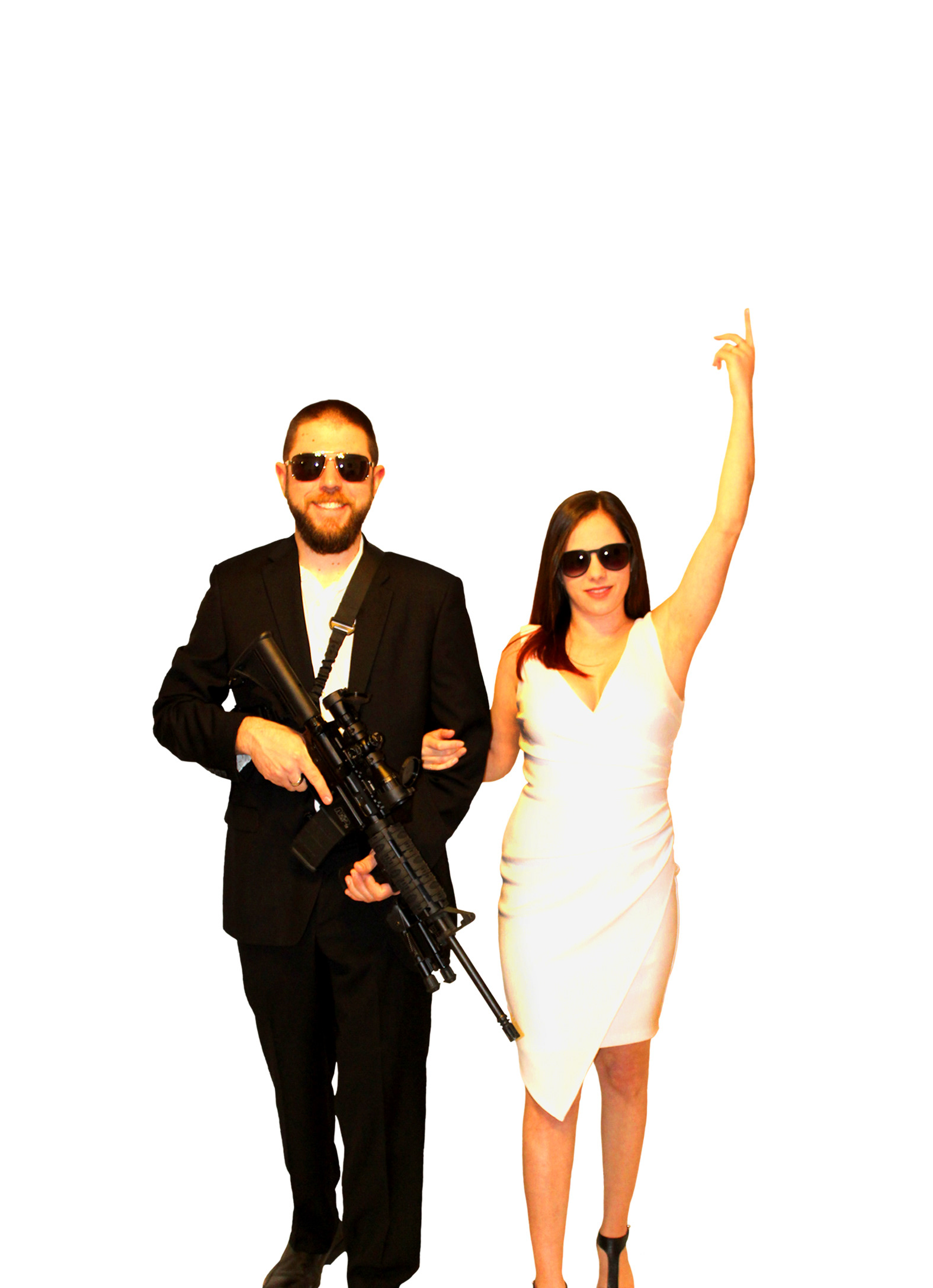 Edited and masked couple