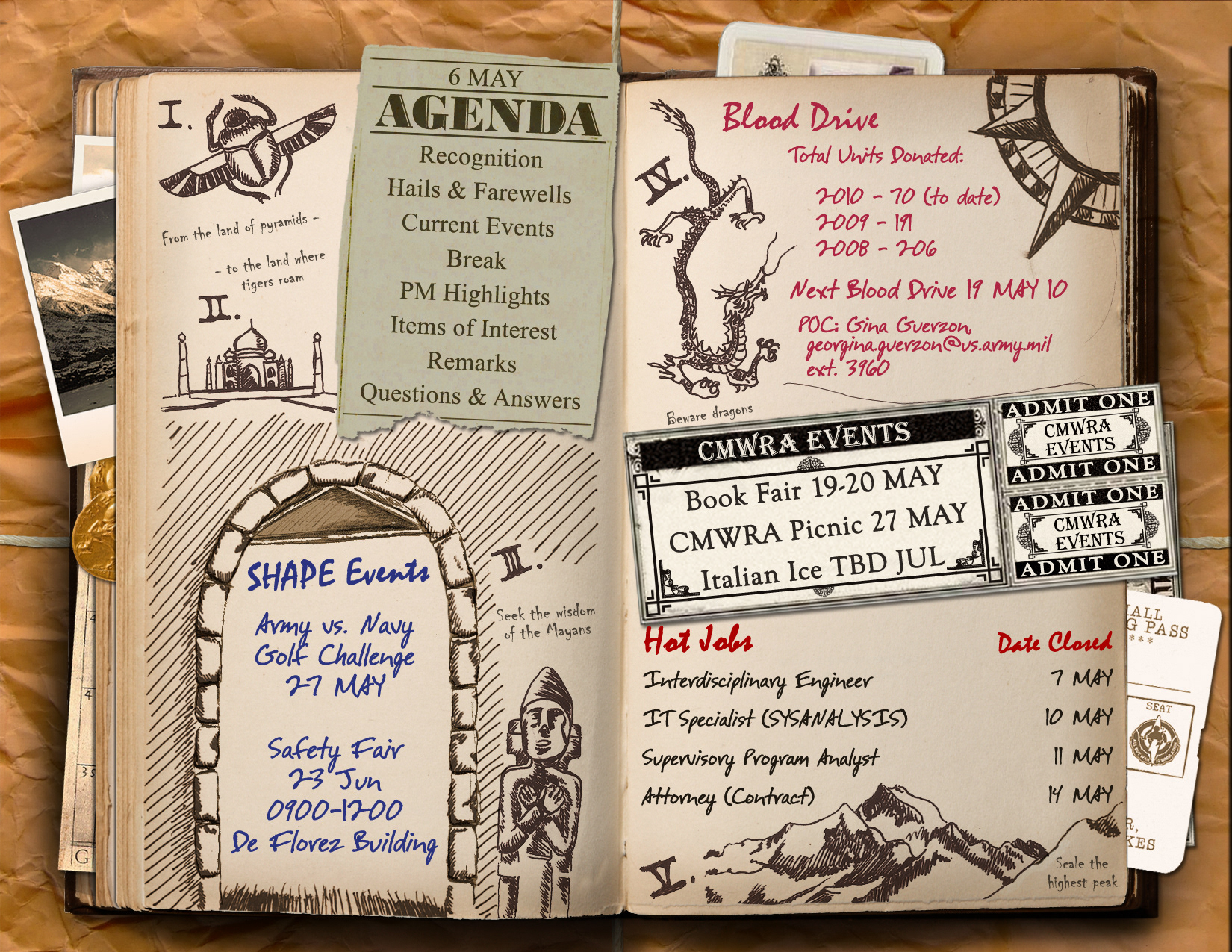 Printed program (inside spread)