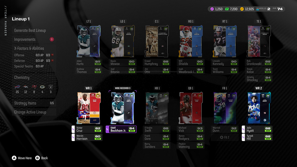 Ultimate Team Lineup - Move Players